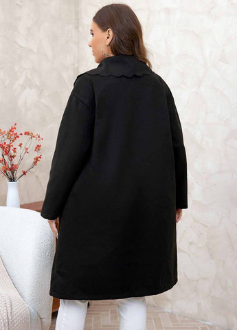 Черное демисезонное Пальто оверсайз SHEIN