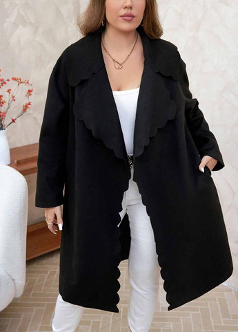 Черное демисезонное Пальто оверсайз SHEIN