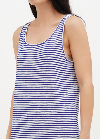 Синее кэжуал платье платье-майка Weekday в полоску