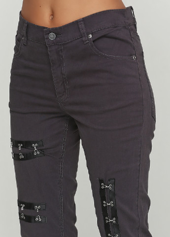 Темно-серые кэжуал демисезонные прямые брюки Cheap Monday