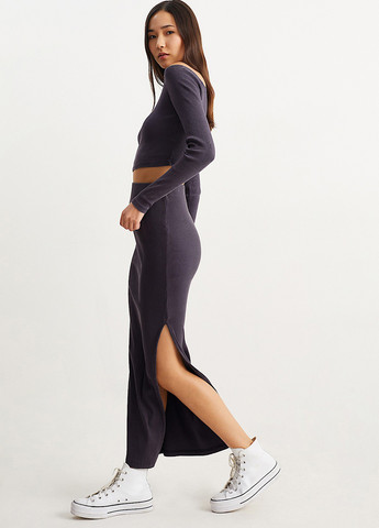 Фиолетовая кэжуал однотонная юбка C&A