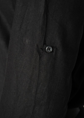 Черная кэжуал рубашка однотонная Time of Style