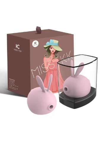 Вакуумний стимулятор з вібрацією Miss KK Pink KisToy (254734346)