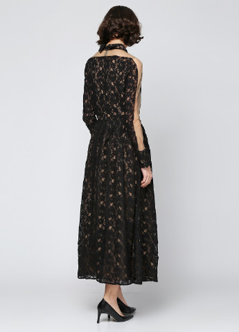 Чорна вечірня плаття, сукня довга Silvian Heach однотонна