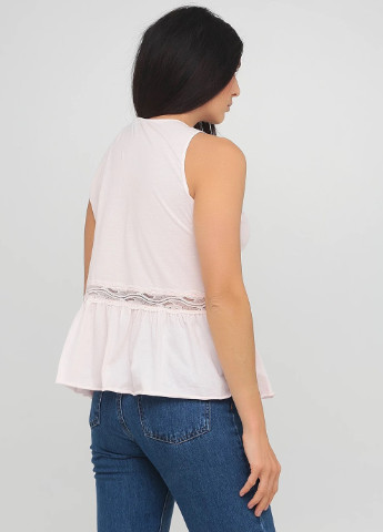 Рожева літня блуза з баскою Asos