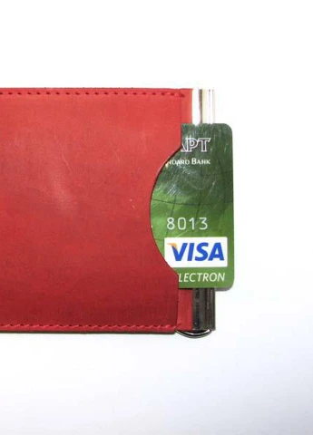Зажим для денег DNK Зажим Spring+ col.H красный DNK Leather (253933451)