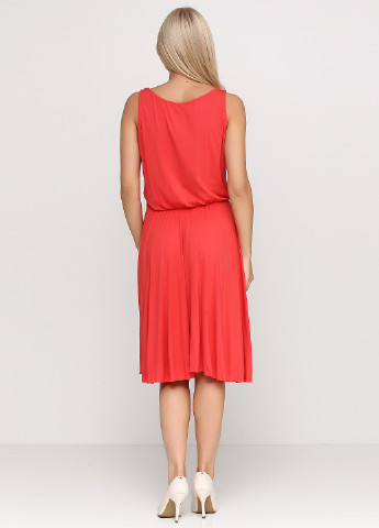 Оранжево-красное кэжуал платье Tamaris однотонное