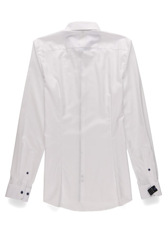 Белая классическая, праздничный рубашка однотонная Olymp