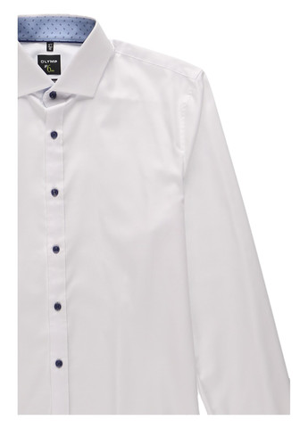 Белая классическая, праздничный рубашка однотонная Olymp