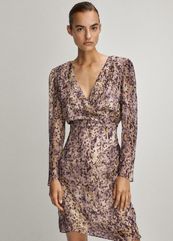 Женское демисезонное Платье Massimo Dutti леопардовый