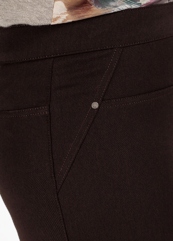 Коричневые кэжуал демисезонные прямые брюки Femme