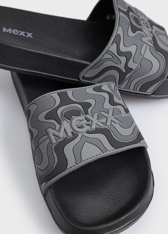 Черные шлепанцы Mexx с логотипом
