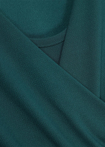 Бирюзовая блуза на запах H&M