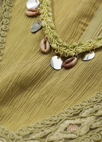 Оливкова кежуал сукня а-силует SHEIN однотонна