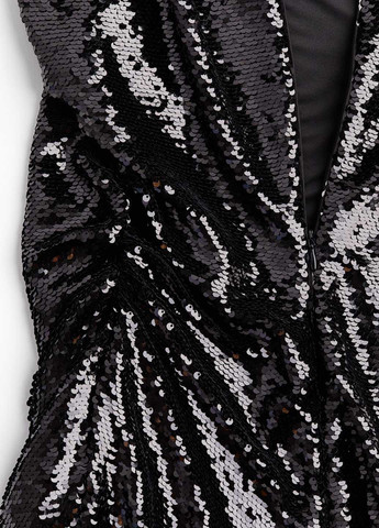 Чорна коктейльна сукня H&M однотонна