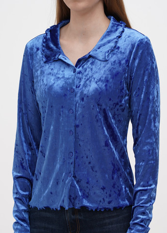 Синяя кэжуал рубашка однотонная Monki