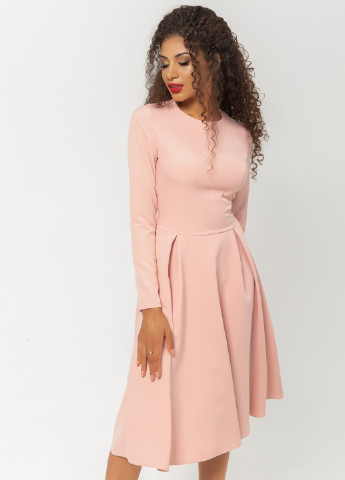 Светло-розовое кэжуал платье Azuri однотонное