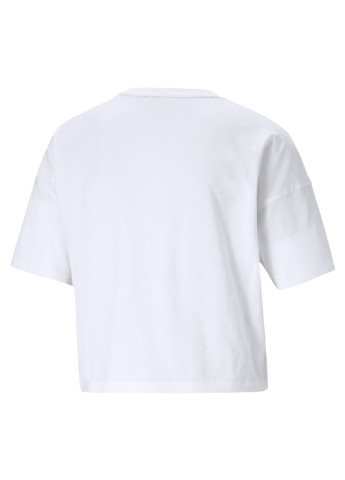 Біла всесезон футболка essentials cropped small logo women's tee Puma