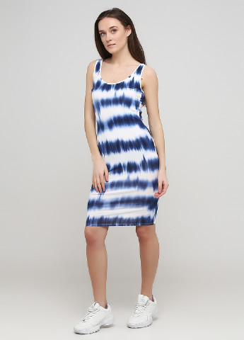 Синее кэжуал платье платье-майка H&M градиентное ("омбре")
