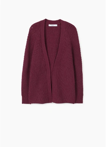 Бордовый демисезонный кардиган Mango