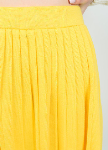 Желтая кэжуал однотонная юбка Let's Shop клешированная
