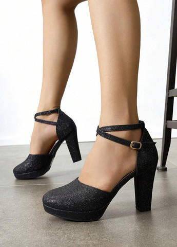 SHEIN Туфлі д'орсей чорний з текстиль, китай — демісезон (342965133)