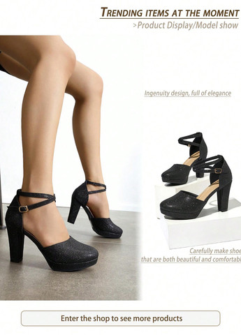 SHEIN Туфлі д'орсей чорний з текстиль, китай — демісезон (342965133)