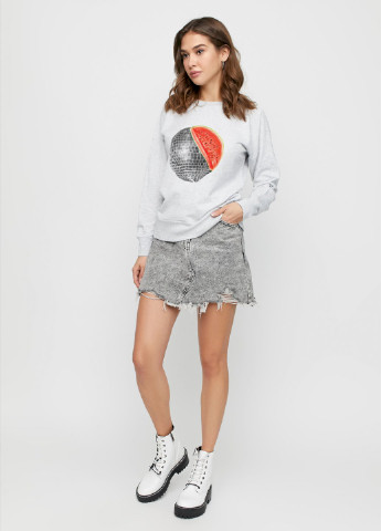 Сірий світшот жіночий /no flis/ YAPPI малюнок (251467724)