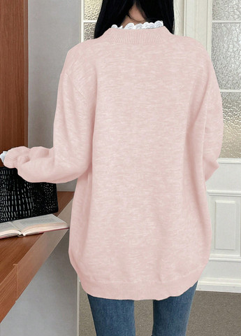 Блідо-рожевий демісезонний джемпер джемпер SHEIN