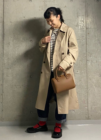 Плащ Uniqlo тренчкот на гудзиках демісезон (364794519)