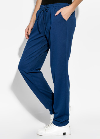 Синие кэжуал демисезонные прямые брюки Kamomile