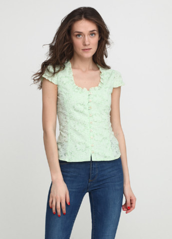 Салатовая летняя блуза Stefanie L