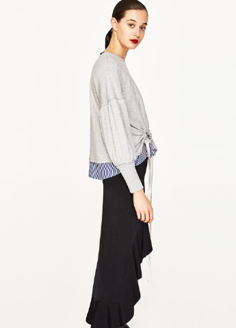 Світло-сіра демісезонна блуза Zara