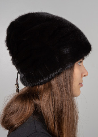 Женская шапка из меха норки с аппликацией из норки Меховой Стиль (254784408)