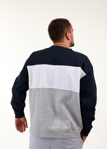 Комбинированный свитшот Blue 84 надпись вышивка (359854770)