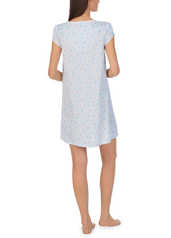 Голубое домашнее платье Ralph Lauren с цветочным принтом