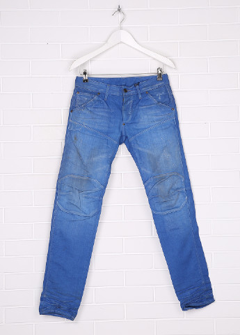 Синие демисезонные со средней талией джинсы G-Star Raw