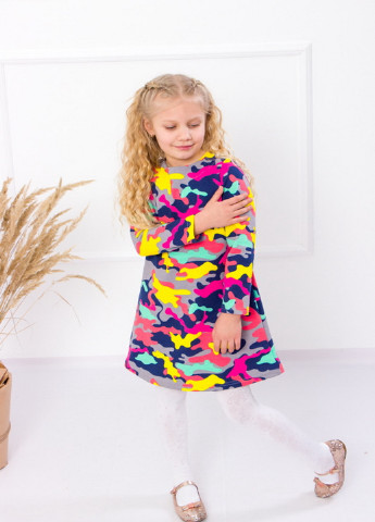 Комбінована святковий сукня для дівчинки KINDER MODE з малюнком