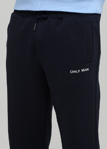 Темно-синие спортивные зимние прямые брюки Only Man