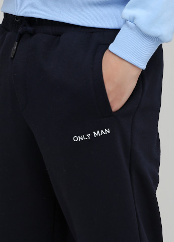 Темно-синие спортивные зимние прямые брюки Only Man