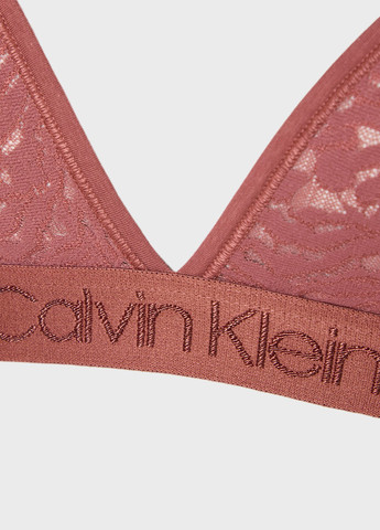 Светло-бордовый триэнджел бюстгальтер Calvin Klein без косточек полиамид