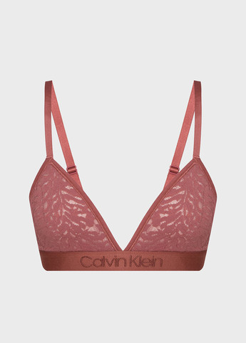 Светло-бордовый триэнджел бюстгальтер Calvin Klein без косточек полиамид