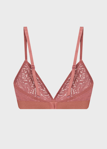 Светло-бордовый триэнджел бюстгальтер Calvin Klein без косточек полиамид