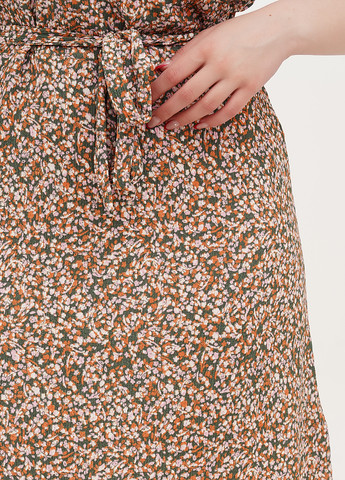 Комбінована кежуал сукня на запах We з квітковим принтом