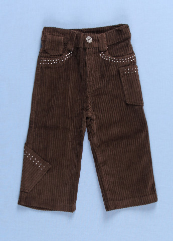 Коричневые кэжуал демисезонные брюки Qialuo
