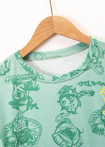 Зеленая летняя футболка SHEIN