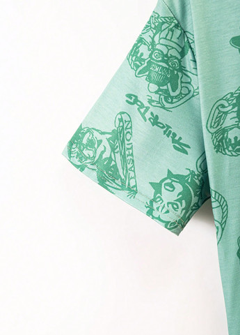 Зеленая летняя футболка SHEIN