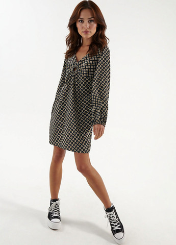 Чорна кежуал сукня House з геометричним візерунком