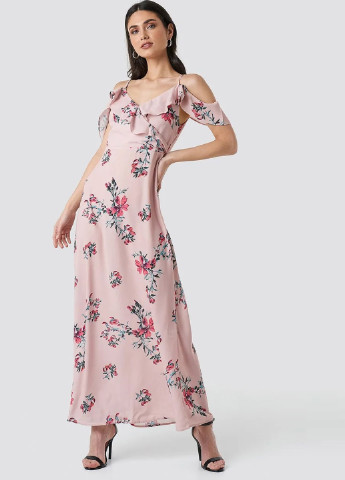 Рожева кежуал сукня на запах Rut & Circle з квітковим принтом