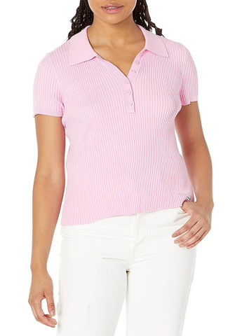 Розовая женская футболка-поло Calvin Klein однотонная